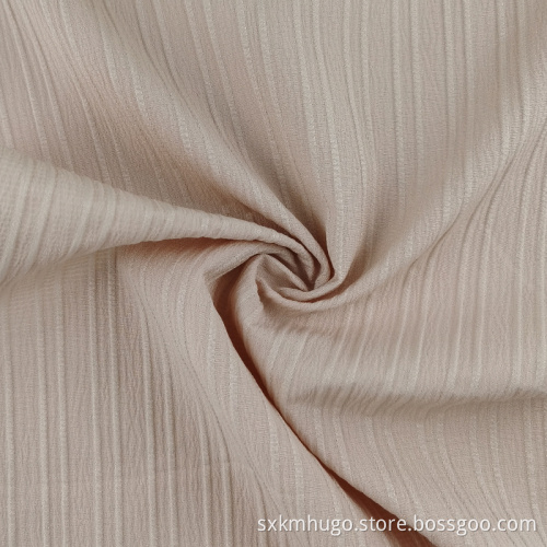 Comfortable Bark Crepe Pure White Woven Chiffon Fabric